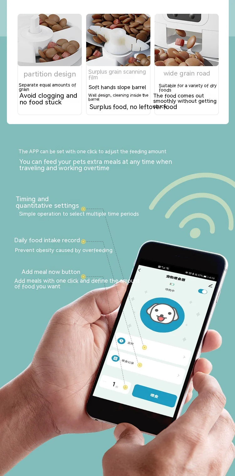 Distributeur de croquettes automatique 6L